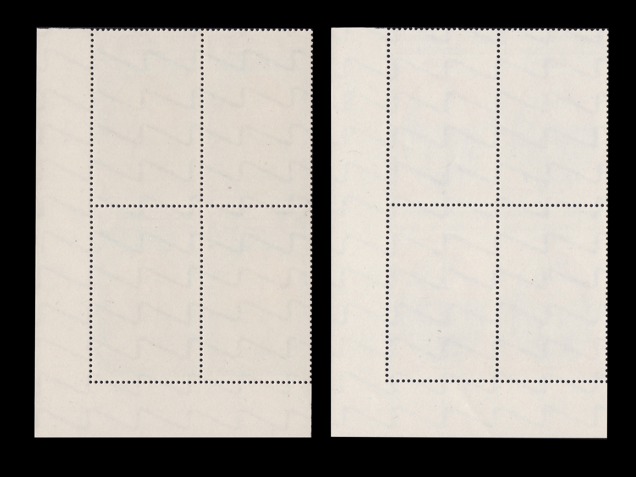 บล็อค 4 (มุมซ้ายบน) แสตมป์สมเด็จเจ้าฟ้าชายฯ ทรงบรรลุนิติภาวะ + สถาปนา