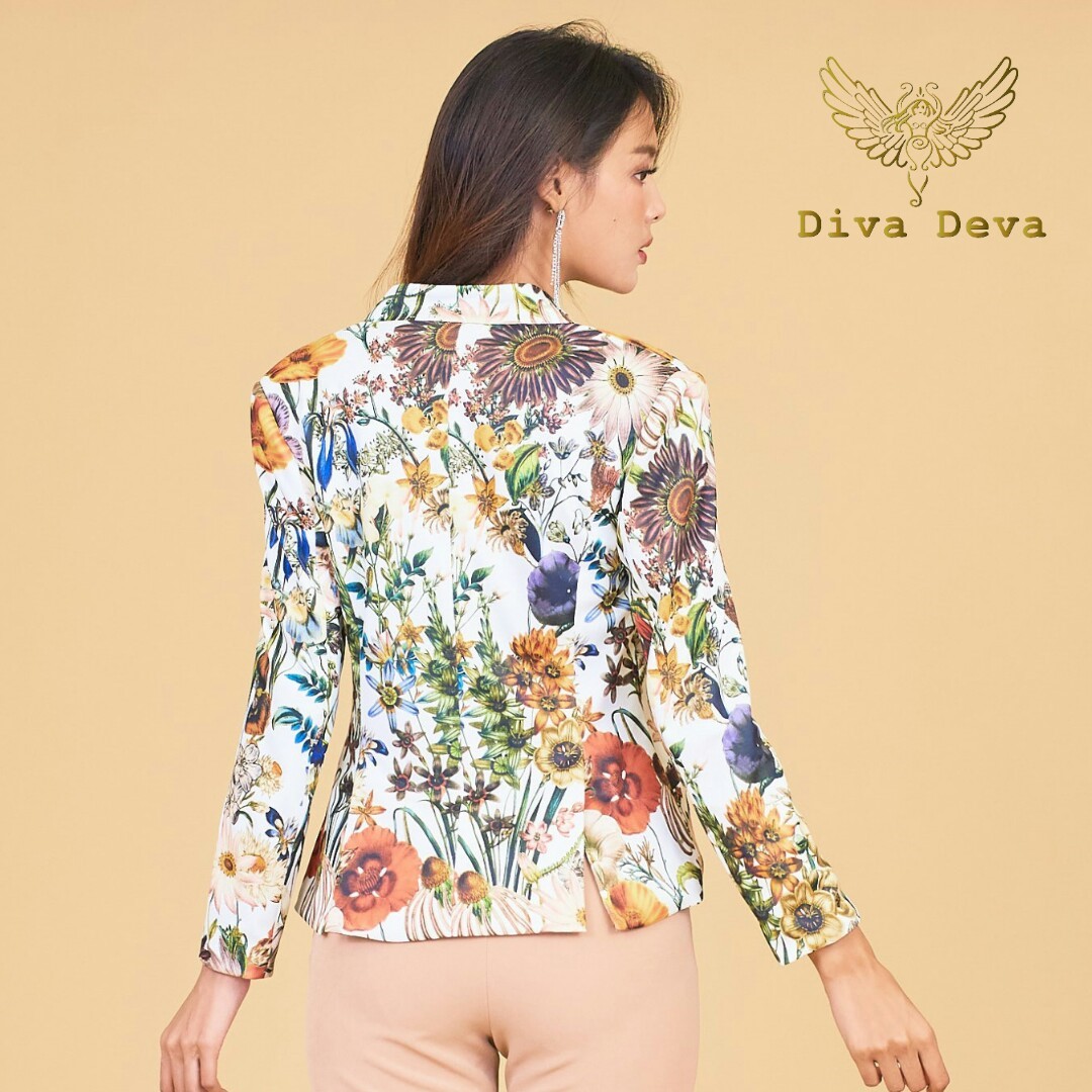 เสื้อสูทผู้หญิงลายดอก #5247