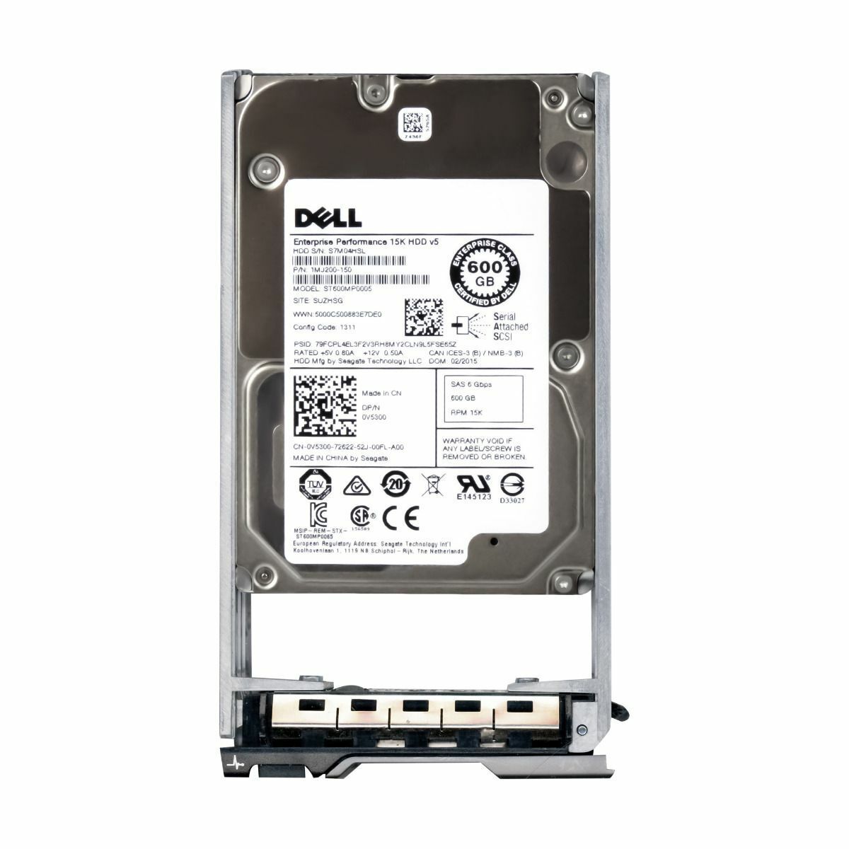 Dell 600GB 15K SAS 6Gb/s 2.5" HDD Seagate // 0V5300 / V5300 / ST600MP0005 (Used) // สินค้ารับประกัน โดย บริษัท อะไหล่เซิร์ฟเวอร์ จำกัด