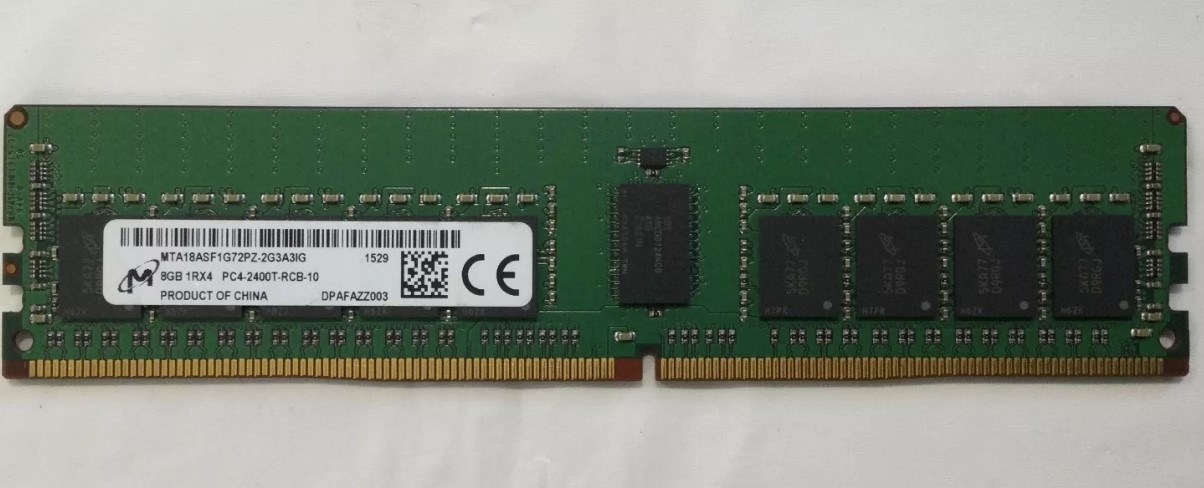 Micron 8GB 1Rx4 PC4 2400T Ram // MTA18ASF1G72PZ-2G3A3IG (Used) // สินค้ารับประกัน โดย บริษัท อะไหล่เซิร์ฟเวอร์ จำกัด