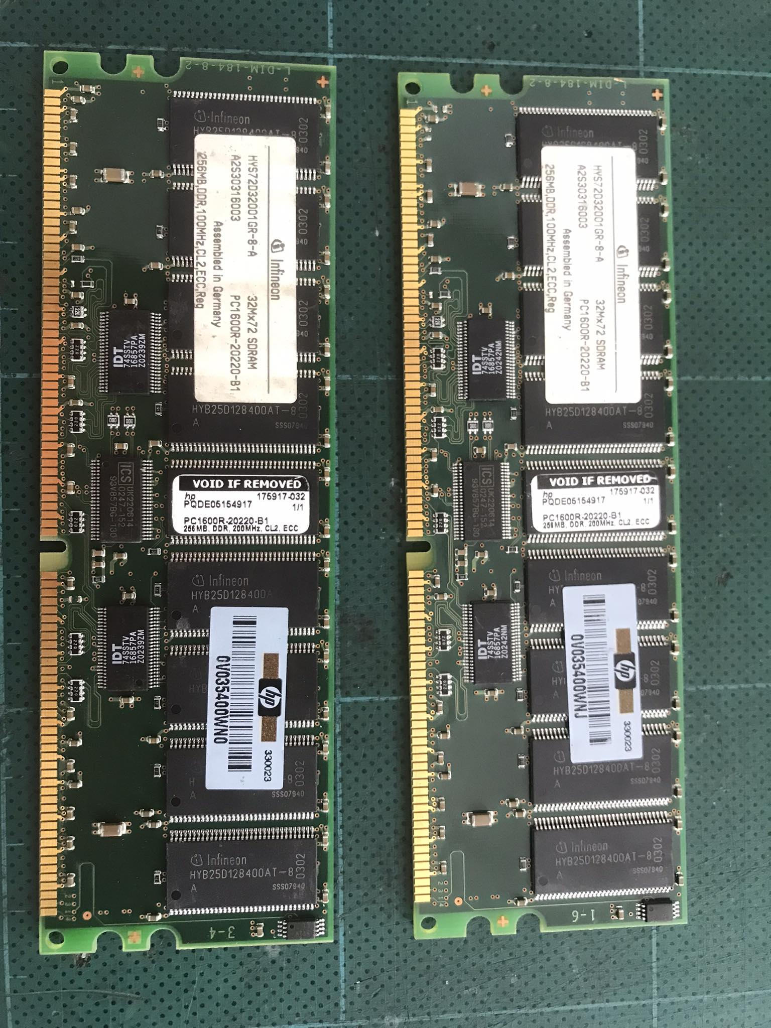 HP 256MB PC1600 200Mhz DDR Memory Ram / 175917-032 // (USED) สินค้ารับประกัน โดย บริษัท อะไหล่เซิร์ฟเวอร์ จำกัด
