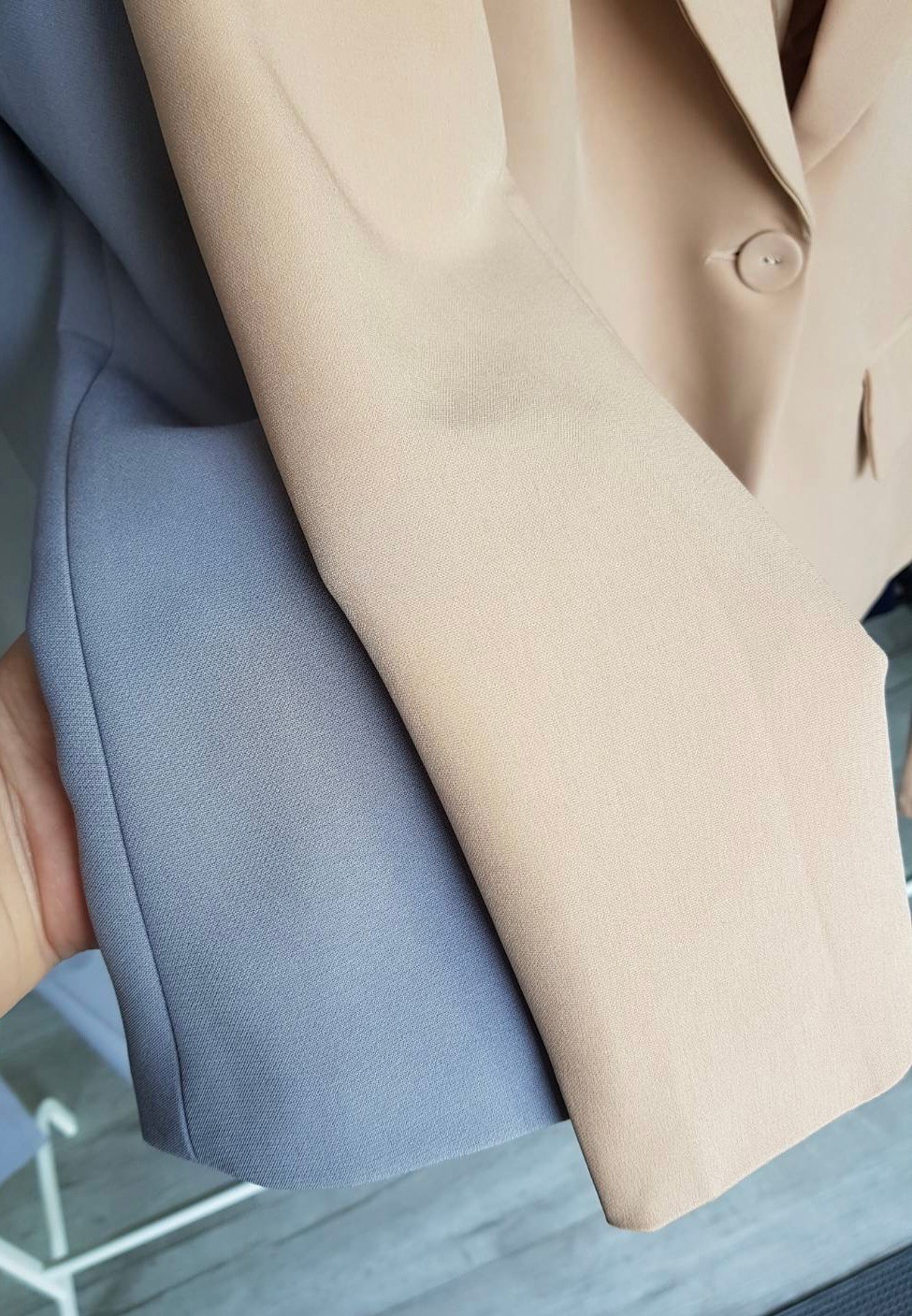 เสื้อสูทผู้หญิงแขนยาวสีนู้ด/เทา/ส้ม Smart #2236(ไม่รวมกางเกง)