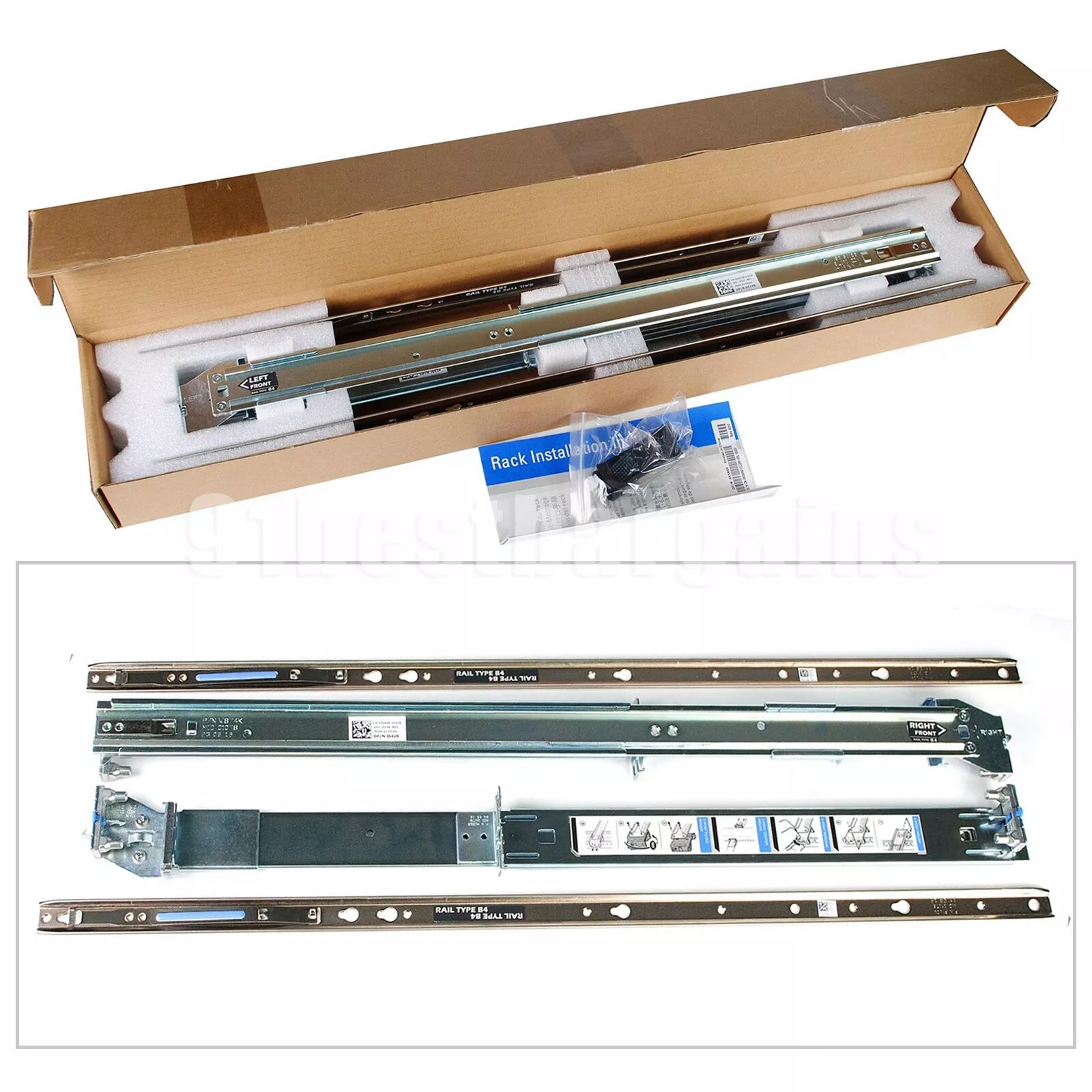 New Boxed Static Rail Kit 2U For Dell R520xd R820 R830 R840 R540 R740xd , 0H872R // สินค้ารับประกัน โดย บริษัท อะไหล่เซิร์ฟเวอร์ จำกัด
