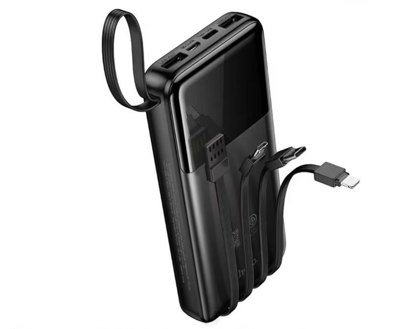 A10 REST POWERBANK WITH DIGITAL DISPLAY AND BUILD-IN CABLE 10000mAh