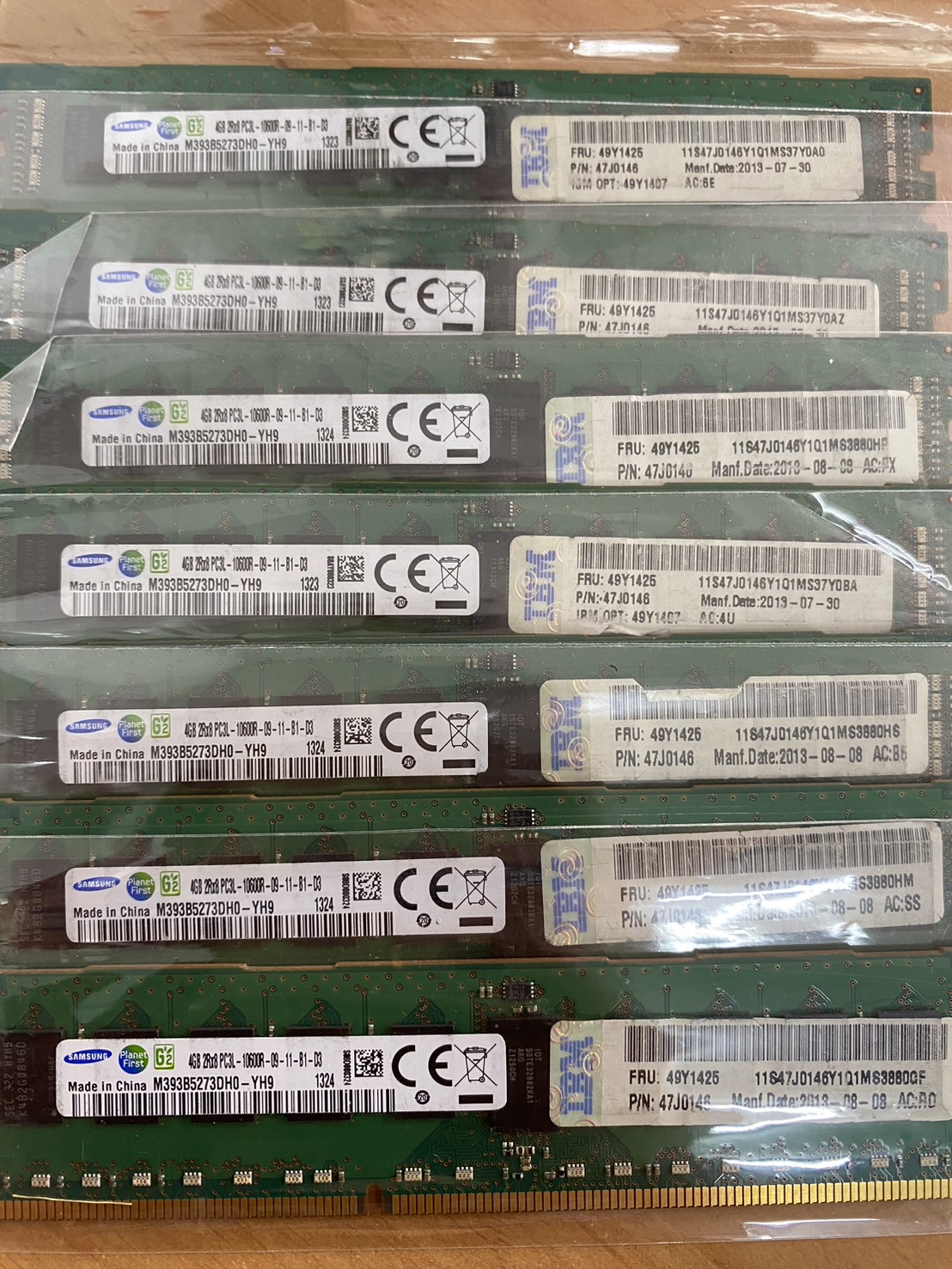 IBM 4GB 2Rx8 PC3L-10600R DDR3 ECC SD RAM Memory Module // 49Y1425 / 47J0146 (Used) // สินค้ารับประกัน โดย บริษัท อะไหล่เซิร์ฟเวอร์ จำกัด