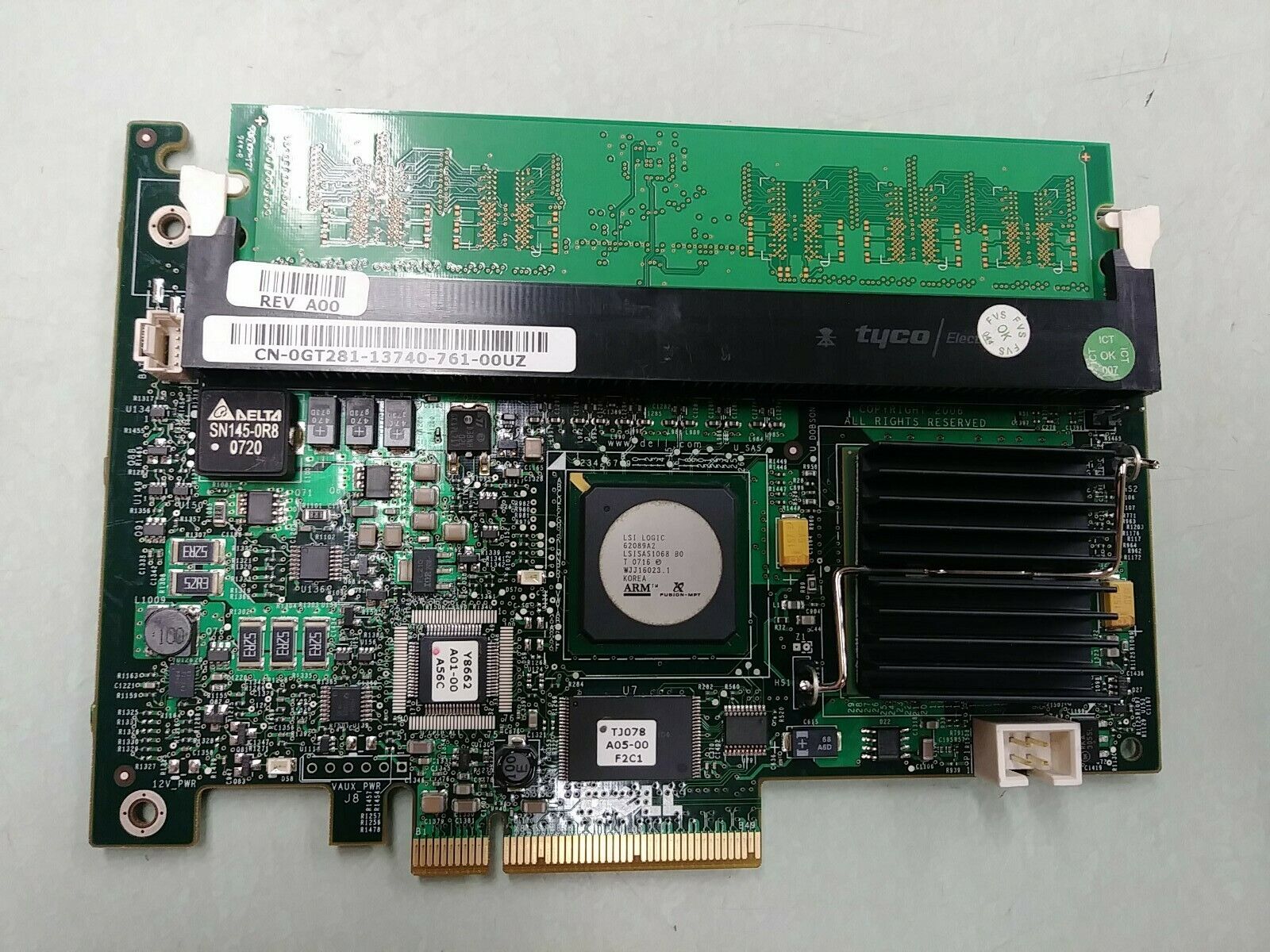 Dell UCP-51 PWB U7511 Raid Controller Card GT281 0GT281 + 256MB HYS72T32000DR-5-A (Used) // สินค้ารับประกัน โดย บริษัท อะไหล่เซิร์ฟเวอร์ จำกัด