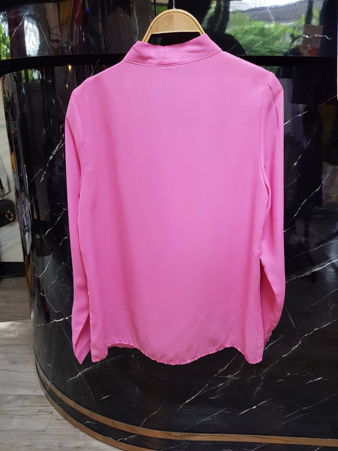 9003 KIm Shirt กระดุม ชมพู/ขาว/ม่วง (FreeSize)