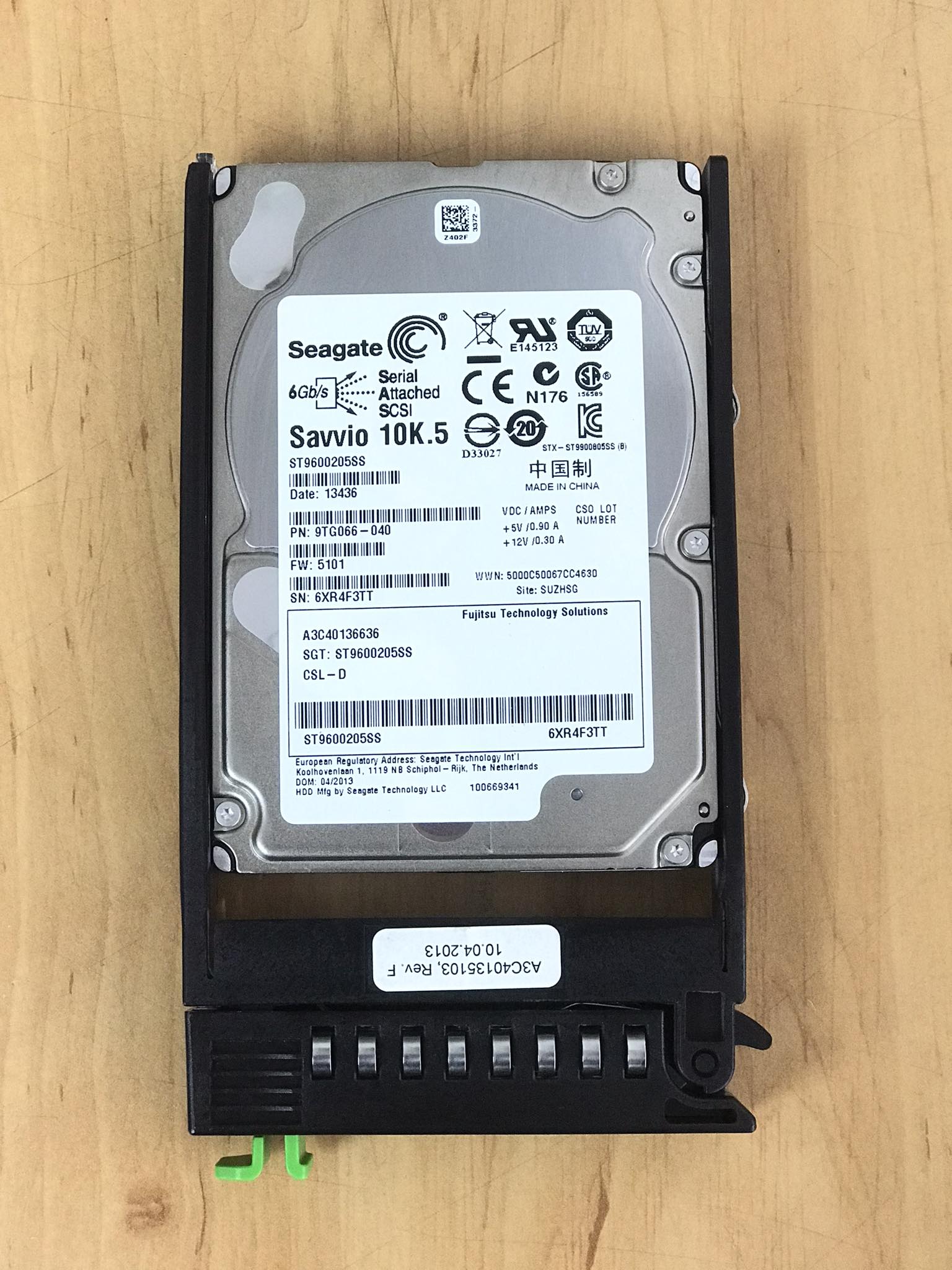 Fujitsu 600GB 10K 6G SAS 2.5" SFF Hard Drive // A3C40136636 / ST9600205SS / 9TG066-040 (Used) // สินค้ารับประกัน โดย บริษัท อะไหล่เซิร์ฟเวอร์ จำกัด