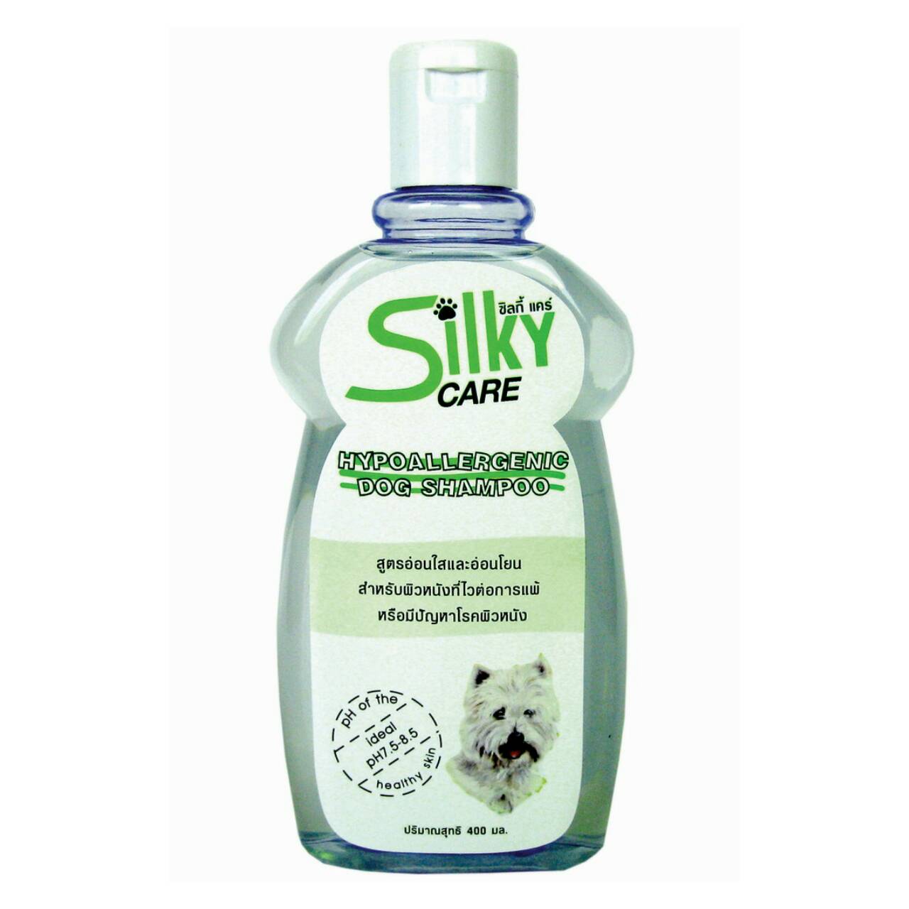 Silky Care Hypoallergenic 400 ml ซิลกี้ แคร์ แชมพูสูตรอ่อนใสและอ่อนโยน 400 มล.
