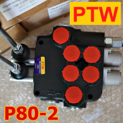ไฮโดรลิคคอนโทรนวาวร์ (2แกน) PTW P80-2 (ุ6หุน) (80L.)(3,000-4,600PSI)
