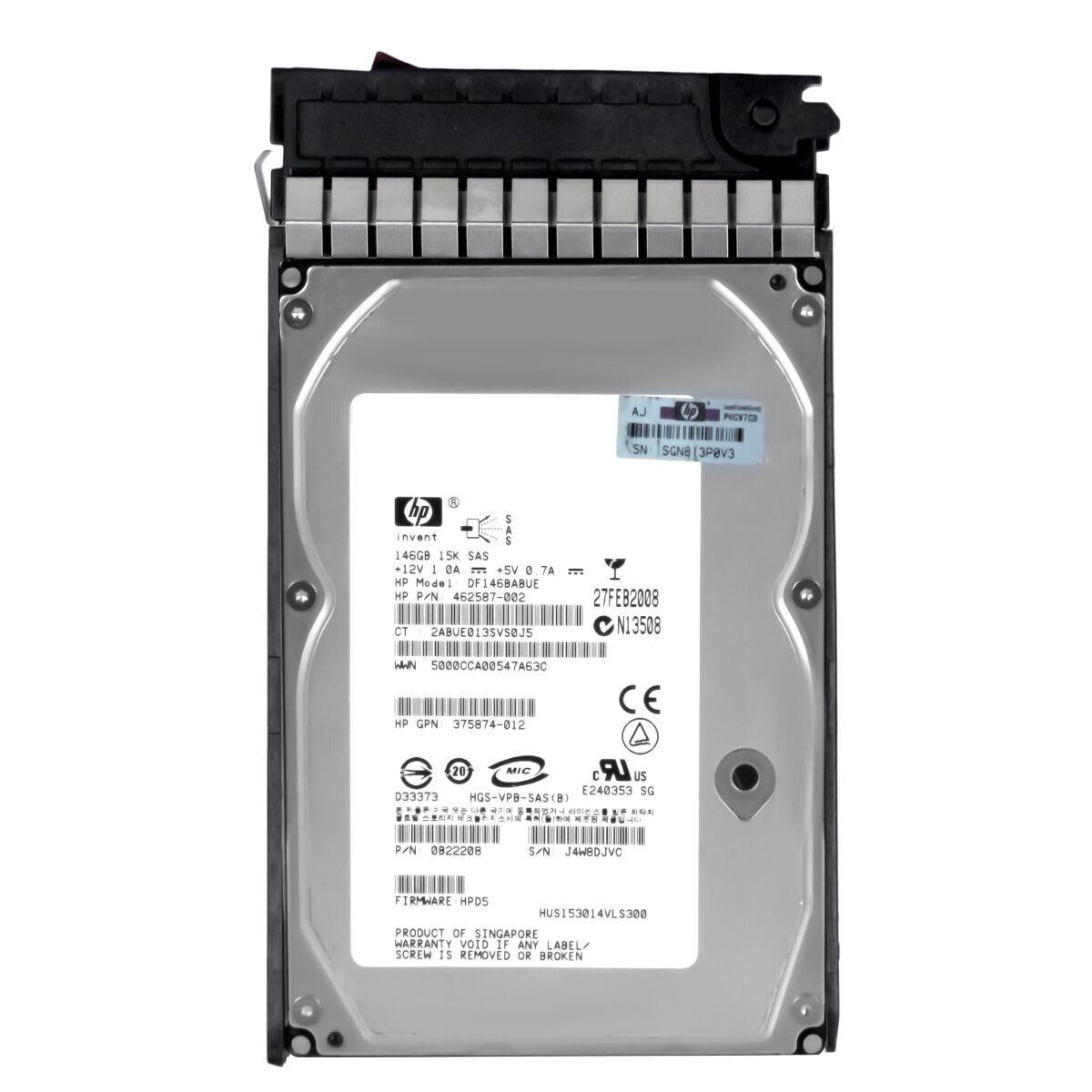 HP 146GB 15K SAS 3.5" Hard Drive // 462587-002 / 376595-001 / HUS153014VLS300 / DF146BABUE (Used) // สินค้ารับประกัน โดย บริษัท อะไหล่เซิร์ฟเวอร์ จำกัด