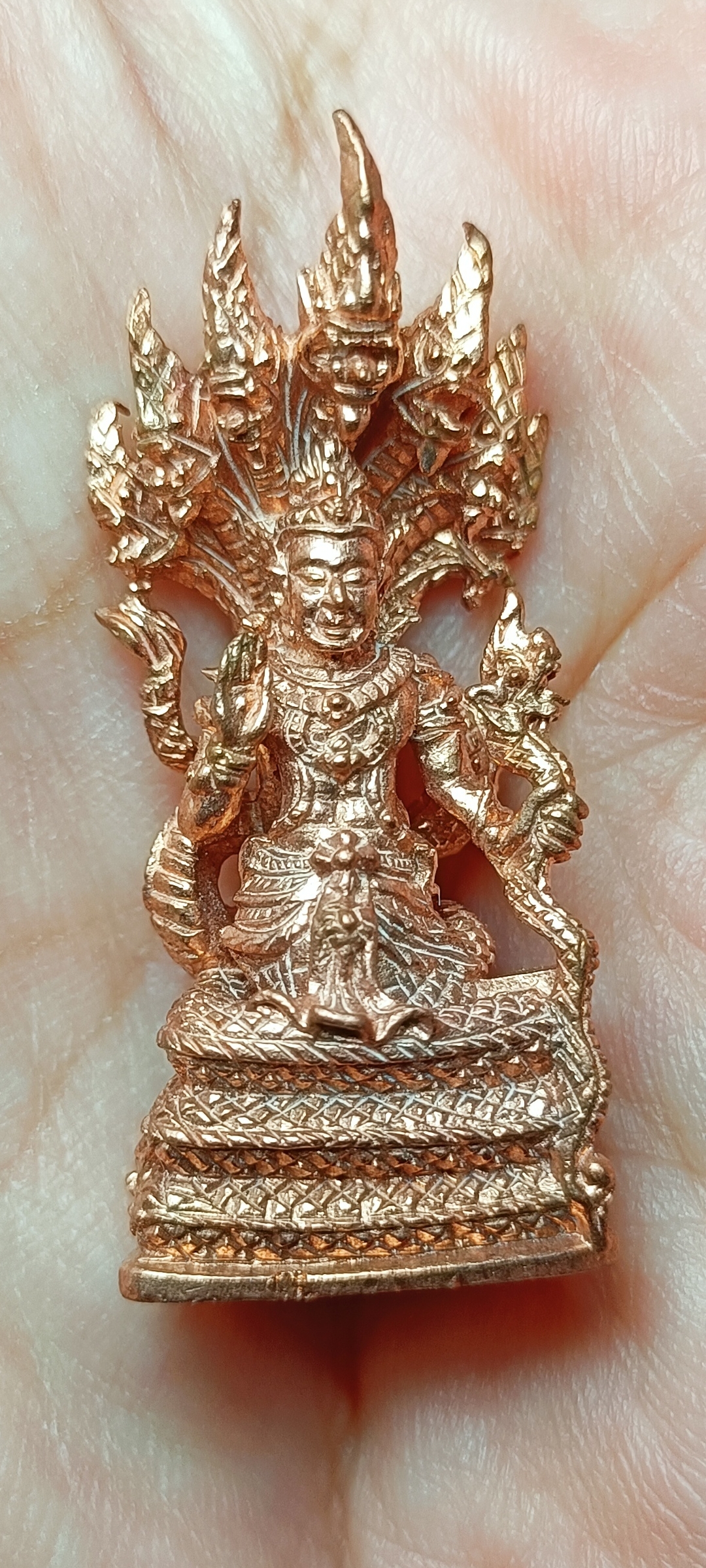 หล่อจ้าวปู่พญานาคาธิบดีศรีสุทโธ หลวงปู่ฤาษีลิงใหญ่ นพเก้า วัดป่าศรีสุทธาคำมะโฮ จ.กาฬสินธุ์