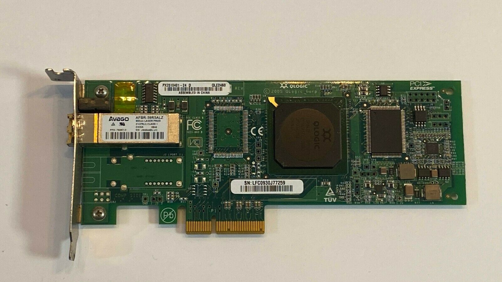 QLogic QLE2460 PX2510401-51 4Gbps Fibre Channel PCI-E Network Card (Used) // สินค้ารับประกัน โดย บริษัท อะไหล่เซิร์ฟเวอร์ จำกัด.