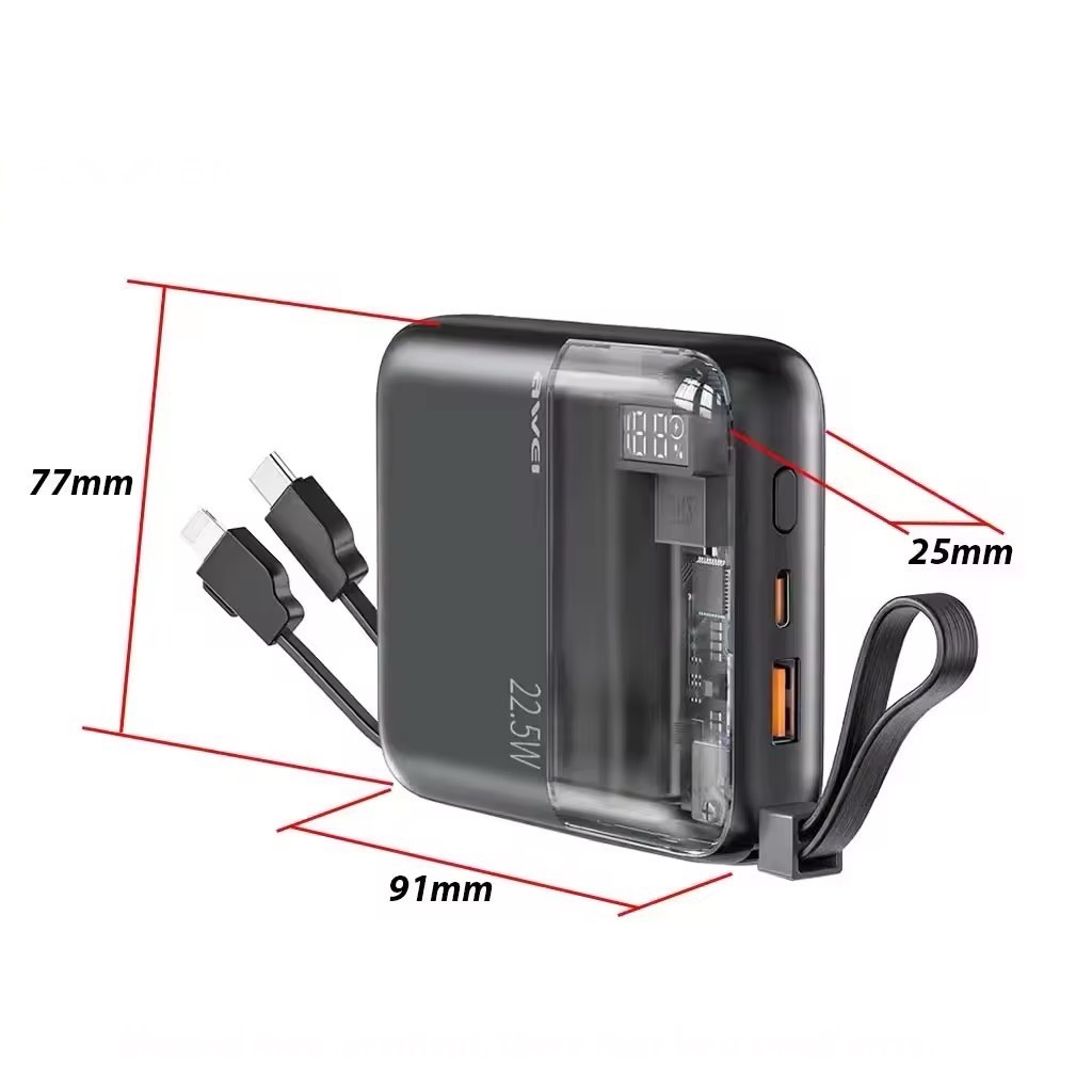 P149K MULTIPLE OUTPUT POWERBANK WITH CABLE 10000mAh