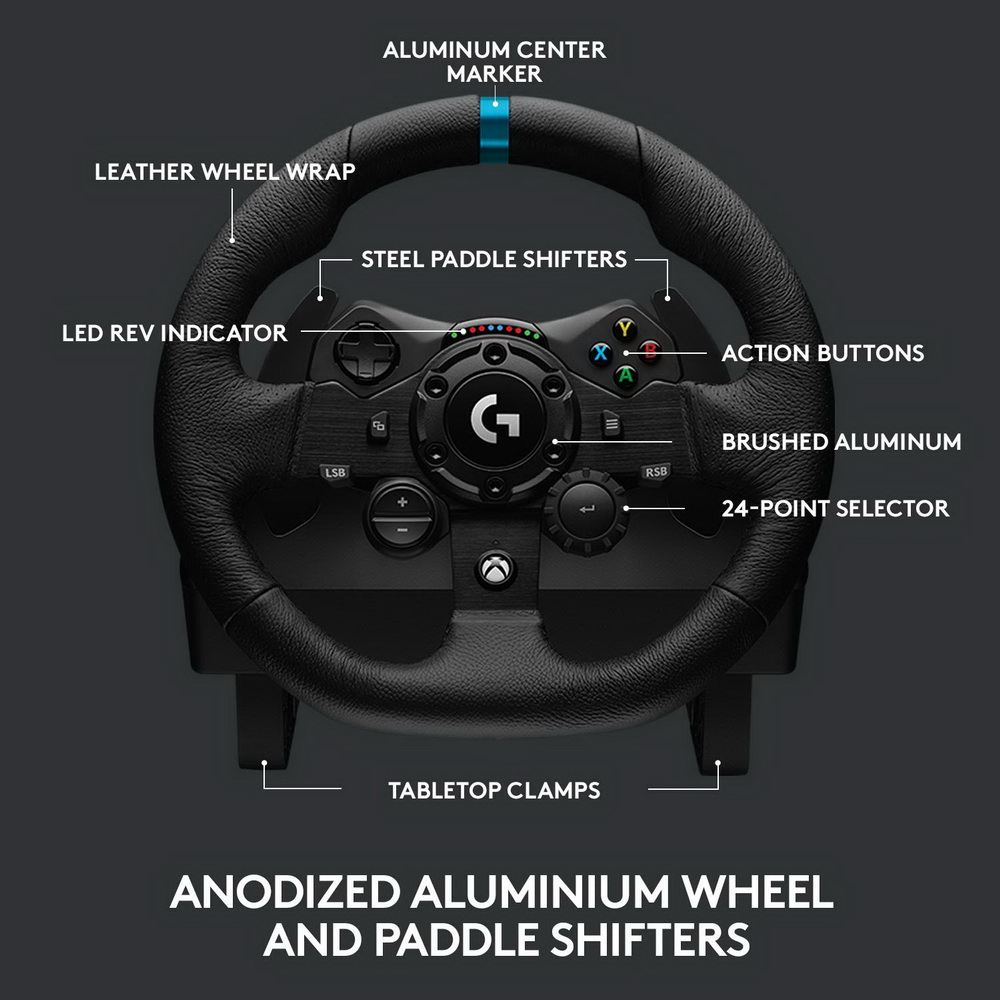 Logitech G923 TRUEFORCE Racing wheel + Driving Force Shifter : สัมผัสทุกโค้ง ทุกแรงสั่นสะเทือน เหมือนขับอยู่บนสนามจริง