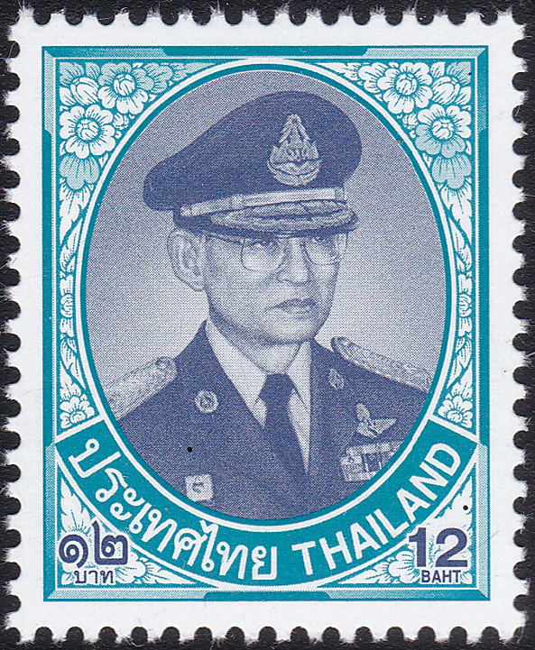 แสตมป์พระรูป ร.9 ชุดที่ 10 ดวง 12 บาท โรงพิมพ์ Cartor (พิมพ์1)