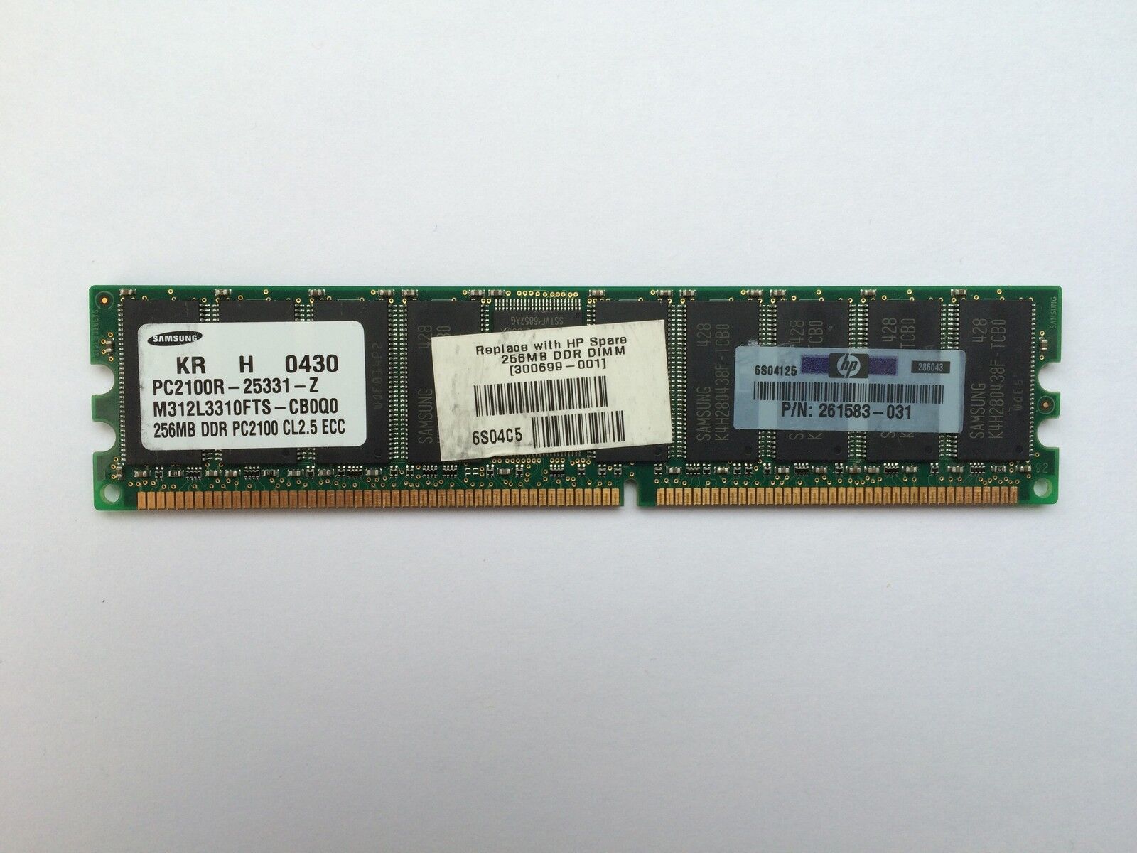 HP SAMSUNG 261583-031 300699-001 M312L3310FTS-CB0Q0 256MB PC2100R-25331-Z ECC สินค้ารับประกัน โดย บริษัท อะไหล่เซิร์ฟเวอร์ จำกัด