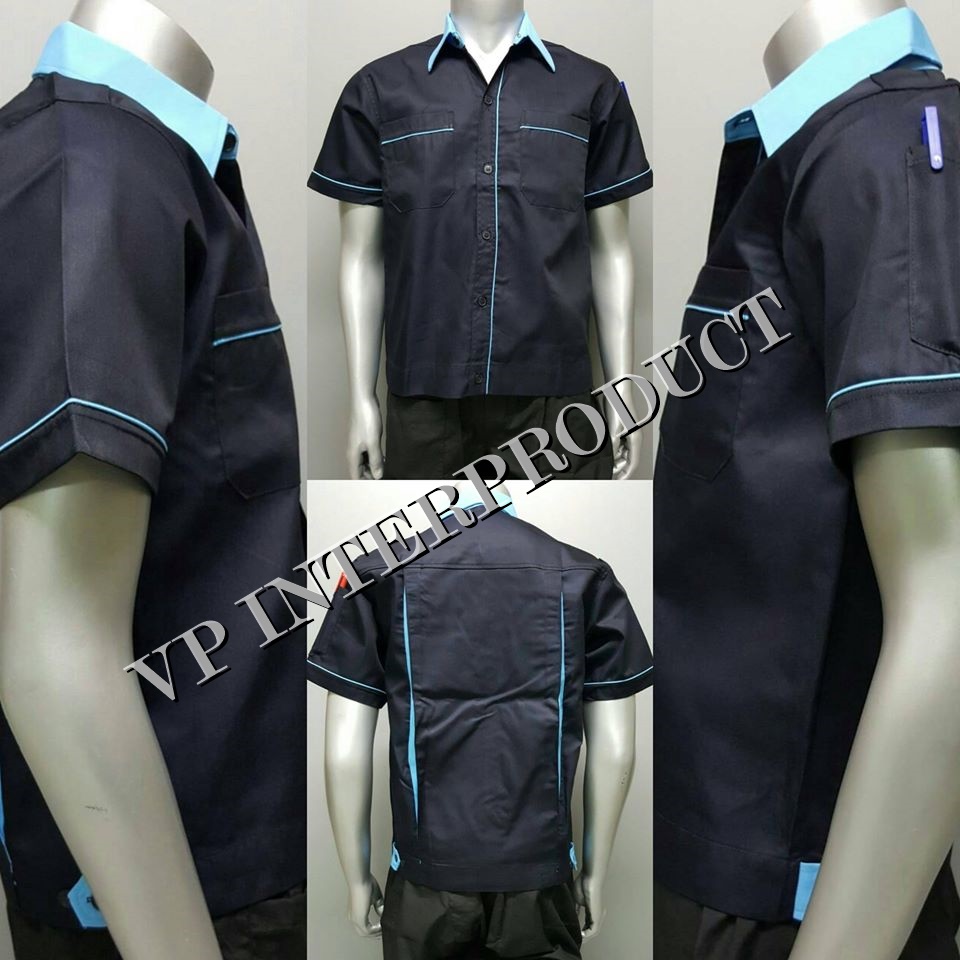 เสื้อช่าง 2 สี เเขนสั้น ผ้าคอมทวิว ไซร์ M-XXL มีสต็อก สินค้าจากโรงงานมาเอง