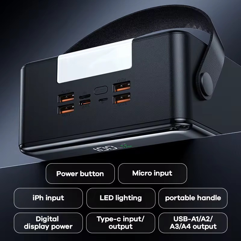 FP-1 PILOTEER 27W+22.5W FAST CHARGING LED LIGHT POWERBANK 100000mAh