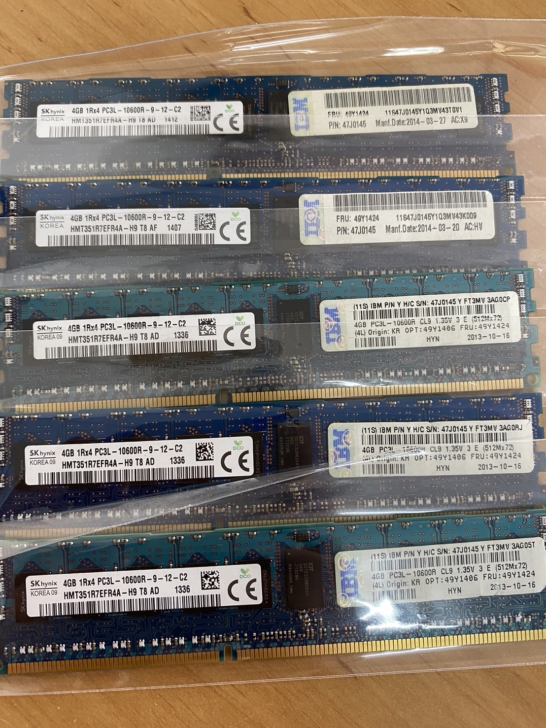 IBM 4GB 1Rx4 PC3L-10600R DDR3 1333MHz ECC REG Server RAM // 49Y1424 / 47J0145 (Used) // สินค้ารับประกัน โดย บริษัท อะไหล่เซิร์ฟเวอร์ จำกัด