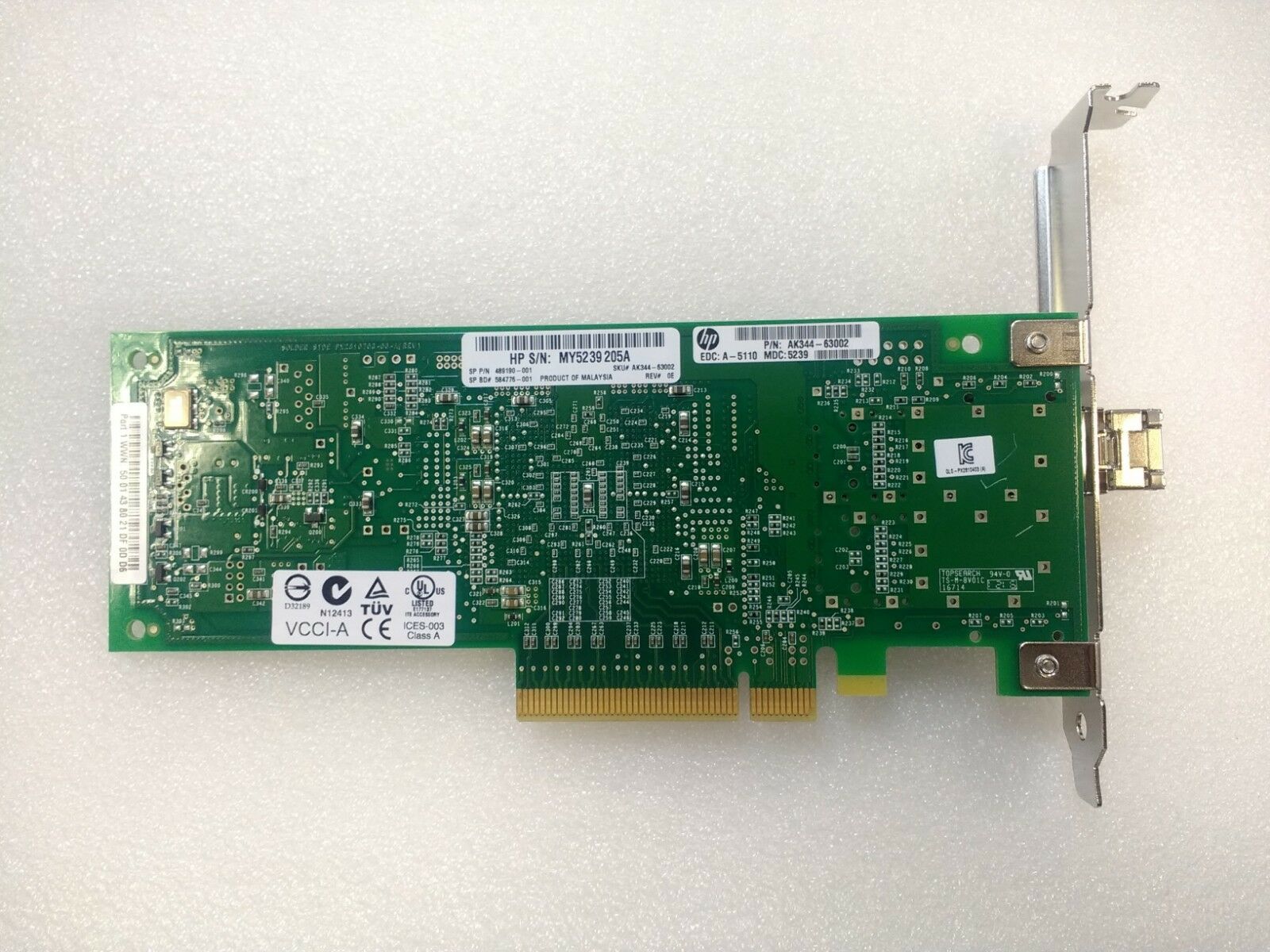 HP 8GB Fiber Cahnnel Card HBA Adapter Single Port High Profile QLE2560 // AK344-63002 / 489190-001 / 584776-001 (Used) // สินค้ารับประกัน โดย บริษัท อะไหล่เซิร์ฟเวอร์ จำกัด