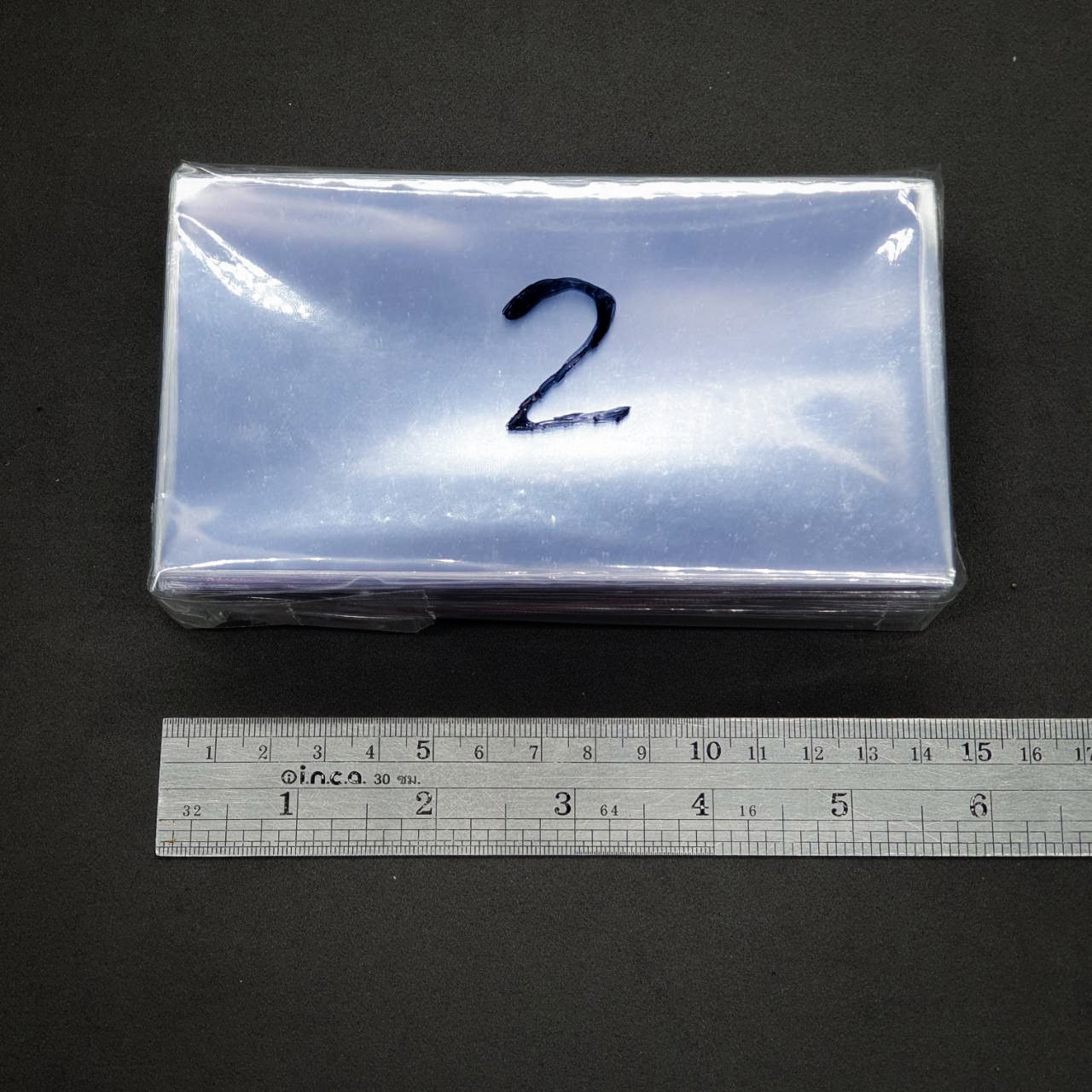 ซองใส่แบงค์ พลาสติกหนา เบอร์2 (14x7.5ซม.)