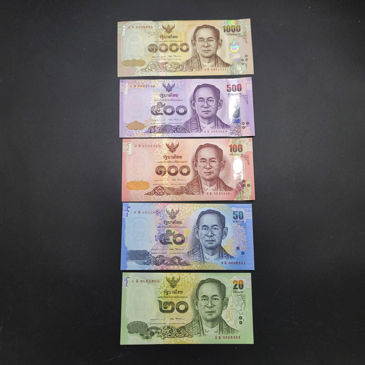 ธนบัตรแบบ 16.5 ครบชุดราคา สภาพ UNC