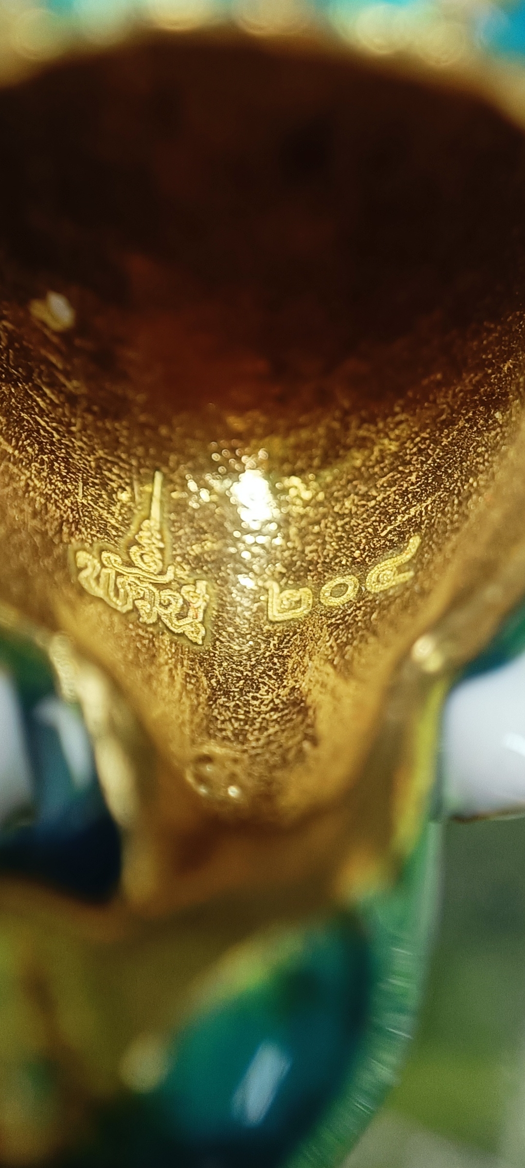 เศียรพระพิฆเณศประทานพร หลวงพ่อพัฒน์ วัดห้วยด้วน ปี 2565 เนื้อทองทิพย์ลงยาฟ้า หมายเลข๒๐๔