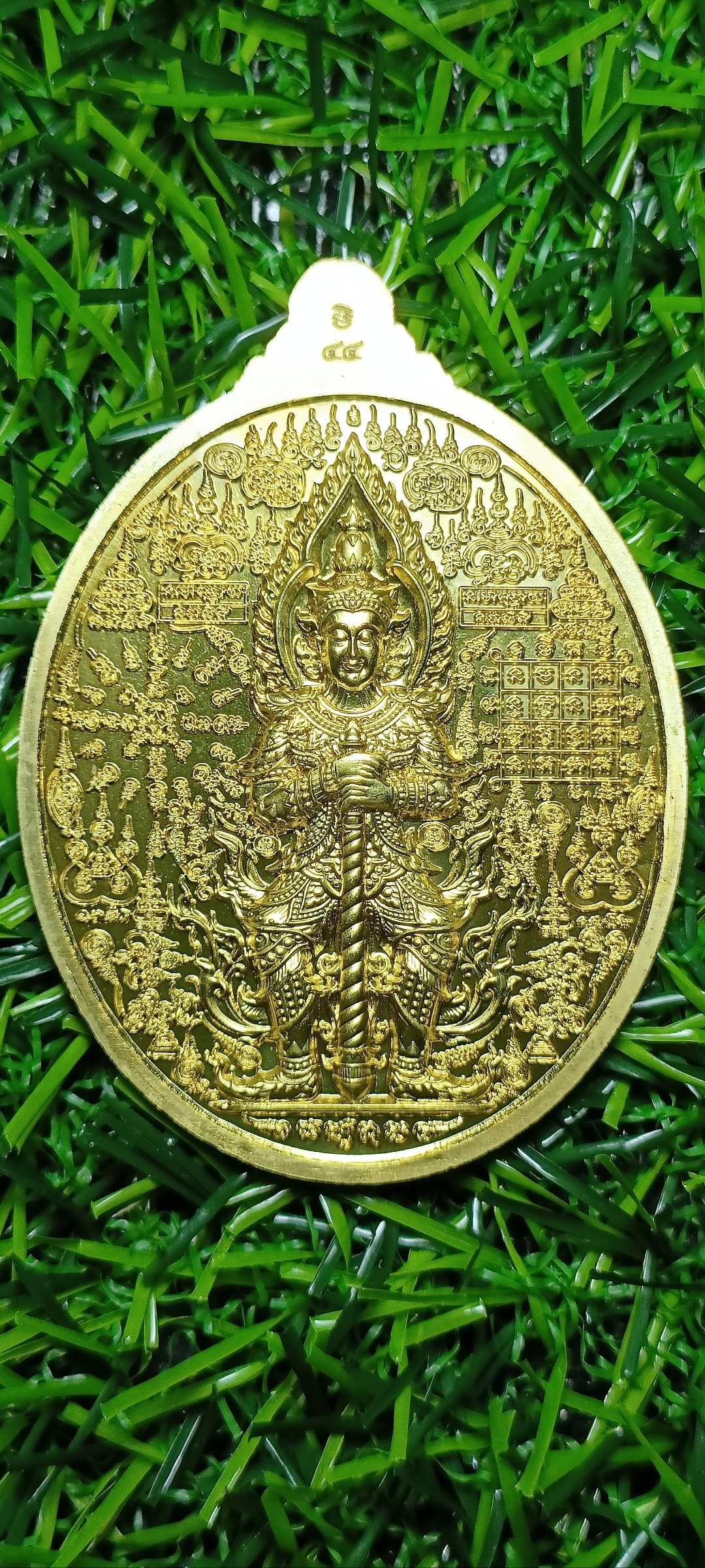 เหรียญท้าวเวสสุวรรณ มหาเทพมหายันต์หมื่นล้าน รุ่น เศรษฐีรวยทันที หลวงพ่อพัฒน์ ปุญญกาโม วัดห้วยด้วน นครสวรรค์ เนื้อระฆัง ลงยาสีดำ หมายเลข๔๔