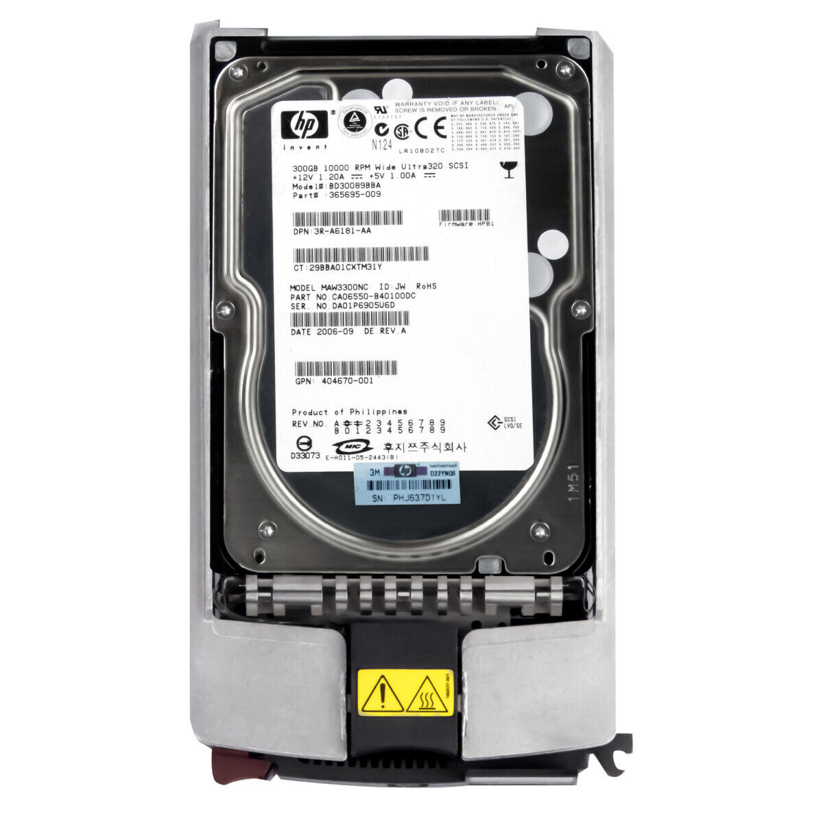 HP 300GB 15K 8MB SCSI U320 3.5'' // HDD 481659-003 / GPN 404670-014 / BF3008AFEC / MBA3300NC (Used) // สินค้ารับประกัน โดย บริษัท อะไหล่เซิร์ฟเวอร์ จำกัด