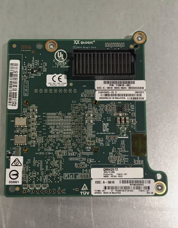 HP HPE 16Gb 2-Port FC Fiber Channel HBA QLogic QMH2672 for C-class blade servers // 711305-001 / 710610-001 (Used) // สินค้ารับประกัน โดย บริษัท อะไหล่เซิร์ฟเวอร์ จำกัด