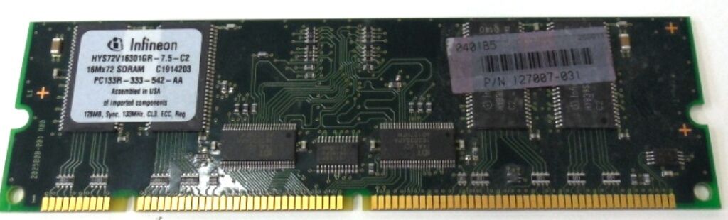 HP Compaq ML370 G2 Memory Ram 128MB PC133R / HYS72V16301GR-7.5-C2 / 127007-031 (Used) // สินค้ารับประกัน โดย บริษัท อะไหล่เซิร์ฟเวอร์ จำกัด