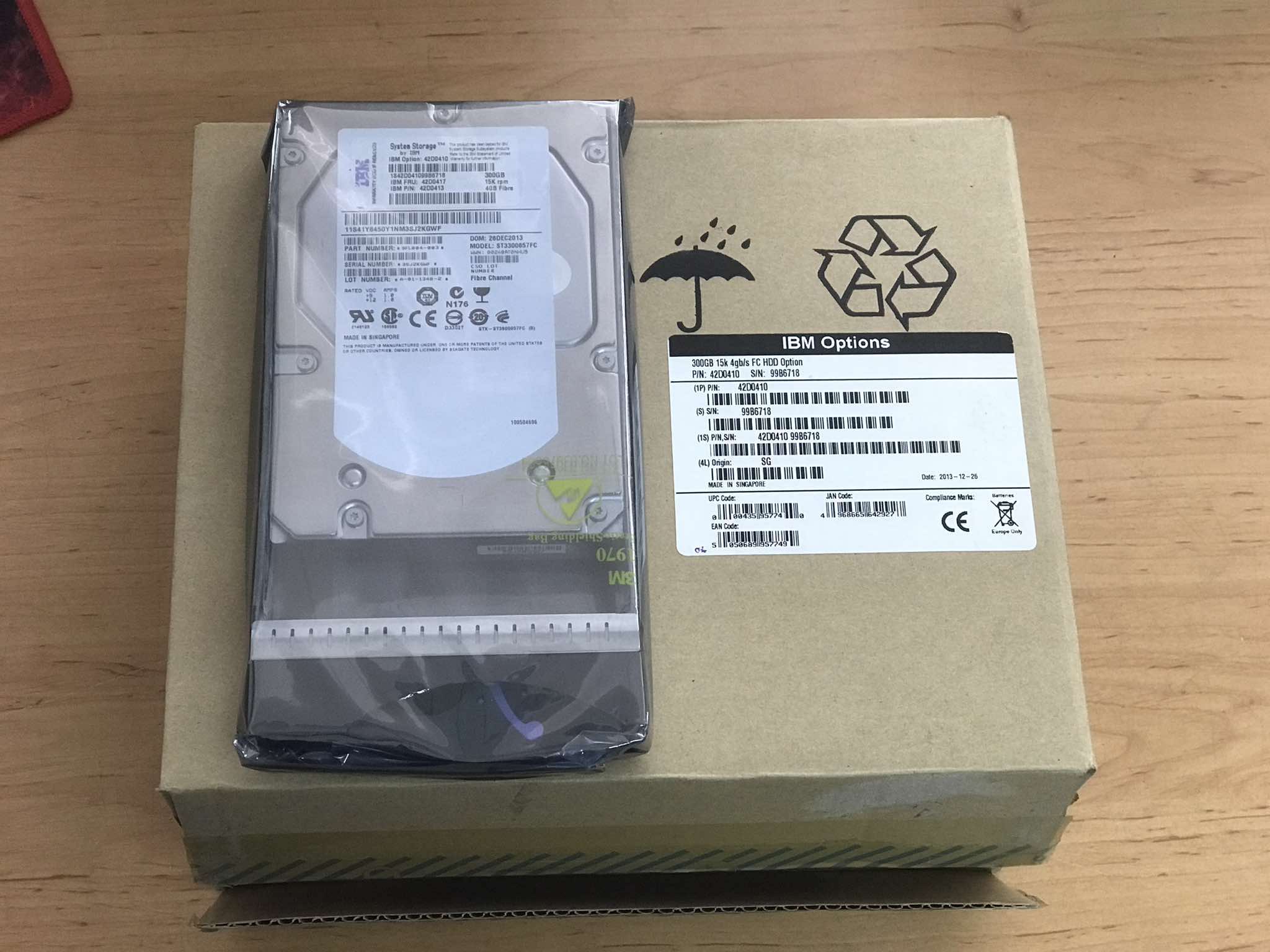 (New Inbox) IBM 300GB FC 15K 4GB 3.5" HDD // 42D0417, 42D0410, 42D0413, ST3300657FC, 9FL004-003 สินค้ารับประกัน โดย บริษัท อะไหล่เซิร์ฟเวอร์ จำกัด