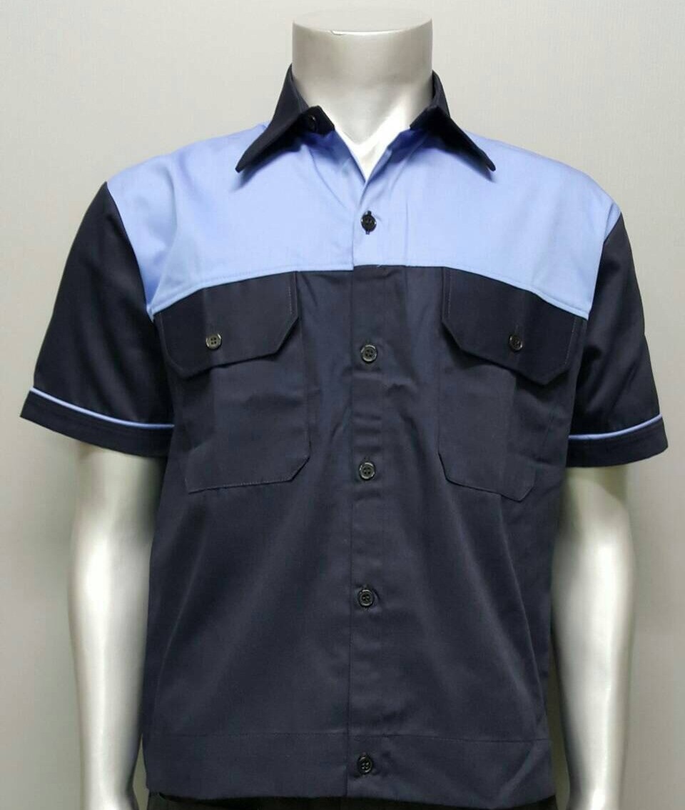 เสื้อช่าง 2 สี เเขนสั้น ผ้าคอมทวิว ไซร์ M-XXL มีสต็อก สินค้าจากโรงงานมาเอง