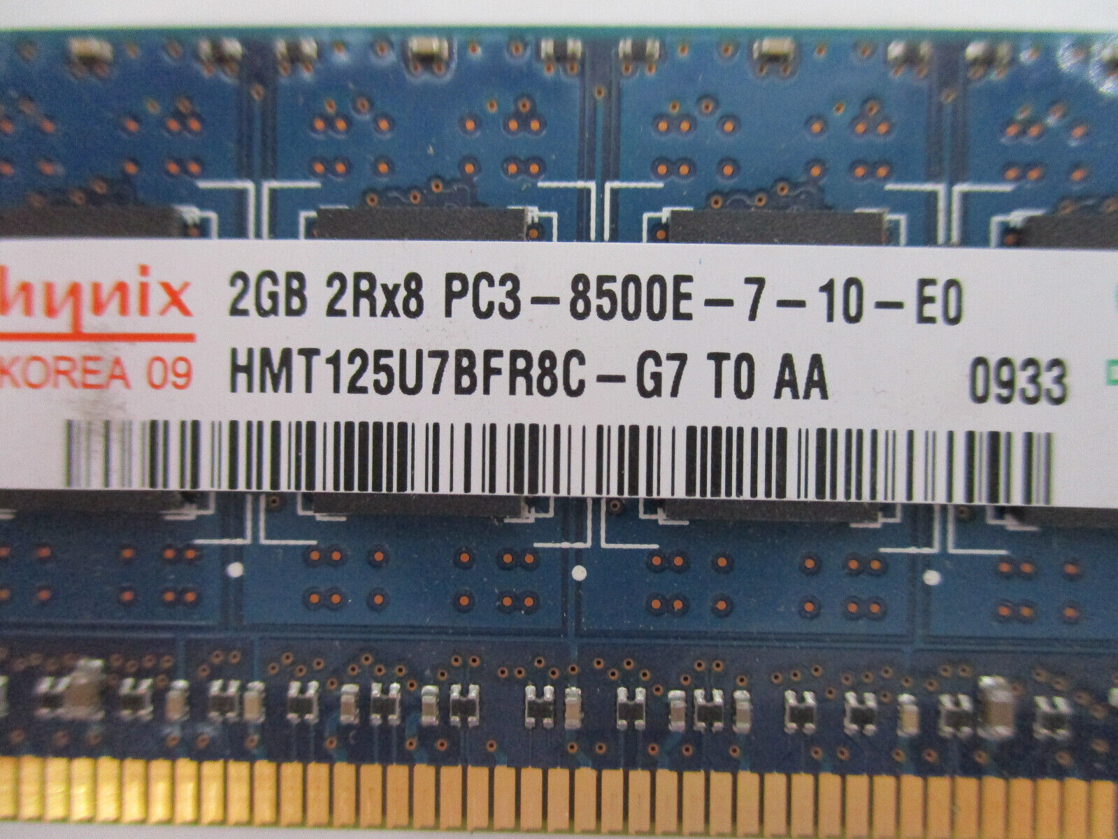Hynix 2GB 2Rx8 PC3-8500E-7-10-E0 ECC Unbuffered Memory / HMT125U7BFR8C-G7 (Used) // สินค้ารับประกัน โดย บริษัท อะไหล่เซิร์ฟเวอร์ จำกัด