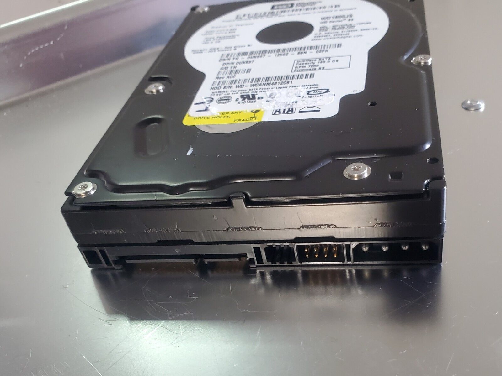 Dell / Western Digital WD Caviar SE Hard Drive 3.5" 160GB SATA HDD // 0UX837 / WD1600JS (Used) // สินค้ารับประกัน โดย บริษัท อะไหล่เซิร์ฟเวอร์ จำกัด