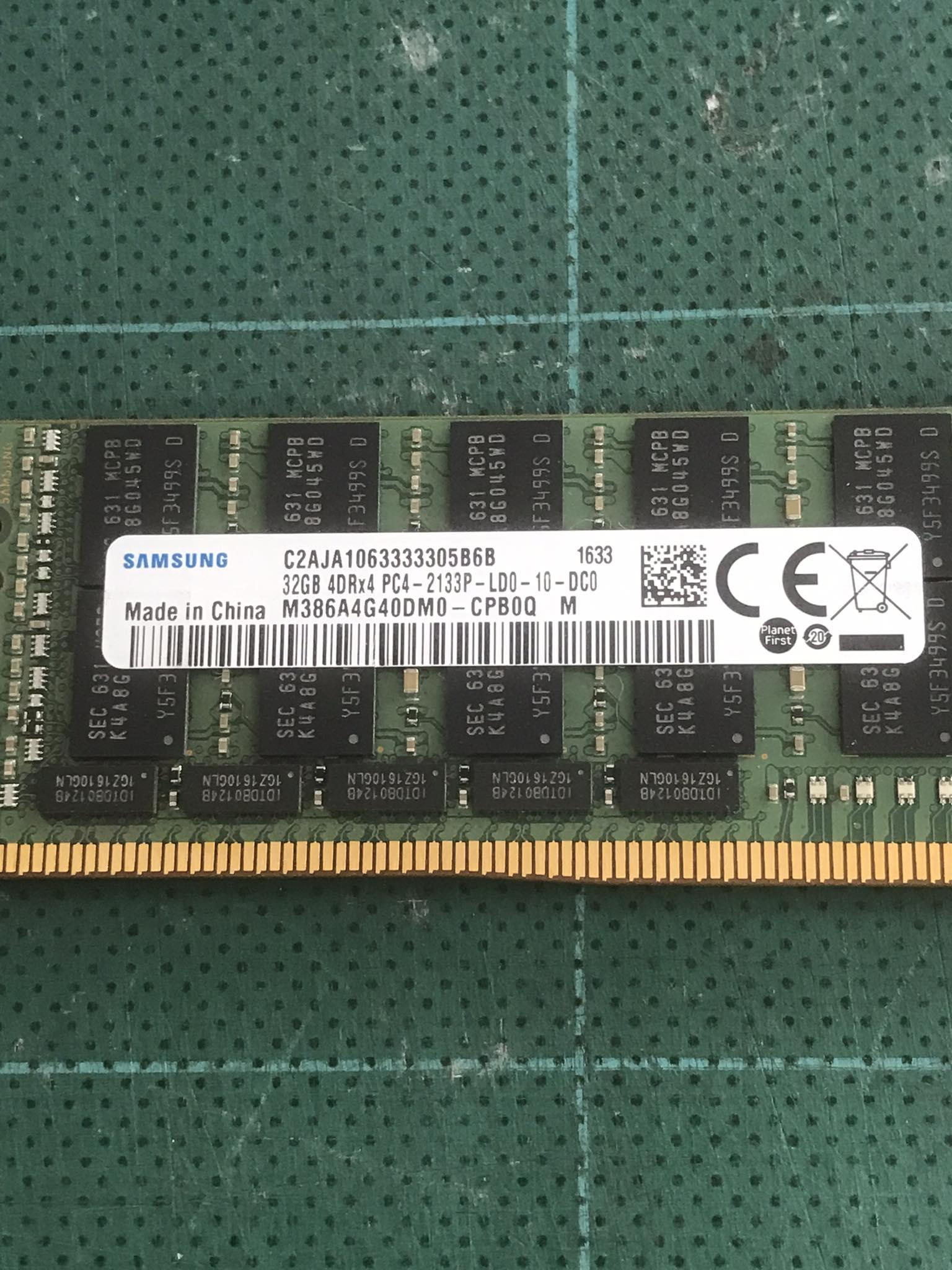 Samsung 32GB (4DRx4) PC4-2133P -L DDR4 Memory RAM // M386A4G40DM0-CPB0Q (Used) // สินค้ารับประกัน โดย บริษัท อะไหล่เซิร์ฟเวอร์ จำกัด