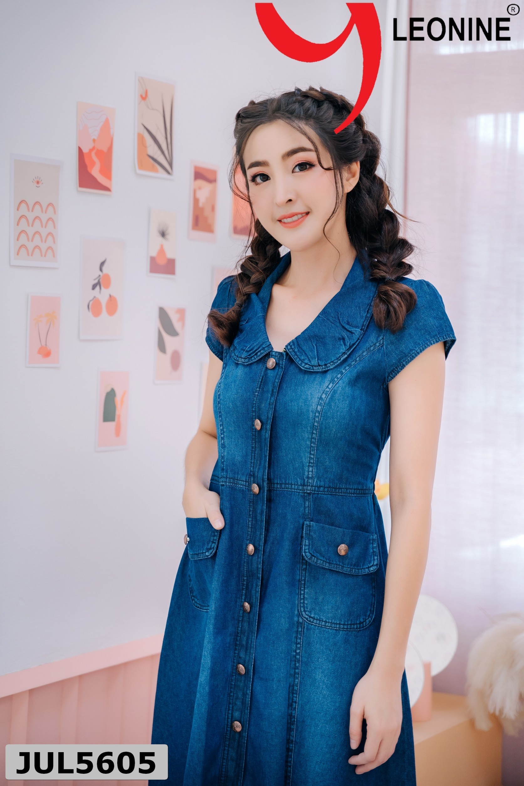 เดรสยีนส์กระโปรงยาว JUL5605