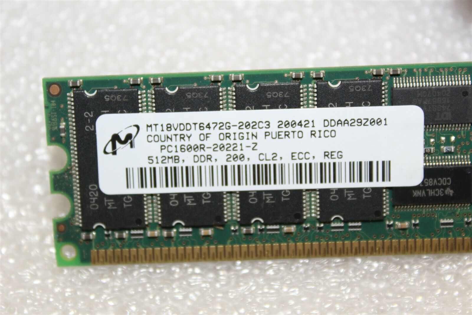 HP 512MB Memory PC1600R-20221-Z / 175918-042 // (USED) สินค้ารับประกัน โดย บริษัท อะไหล่เซิร์ฟเวอร์ จำกัด