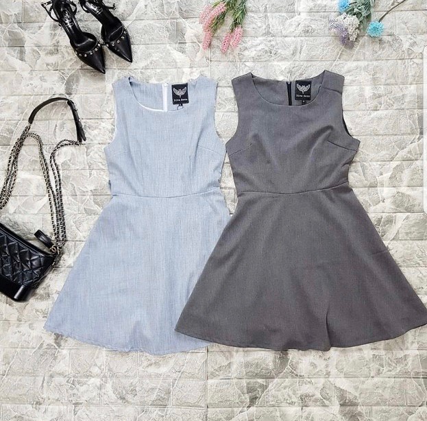 เดรสแขนกุดทรงเข้ารูปO Dress(S-XL) #2002