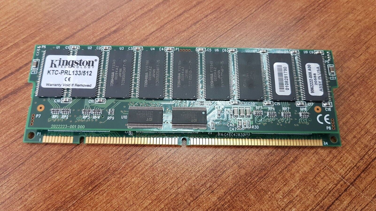 Kingston 512MB PC133 DIMM 133 MHz SDRAM Memory / KTC-PRL133/512 // (USED) สินค้ารับประกัน โดย บริษัท อะไหล่เซิร์ฟเวอร์ จำกัด