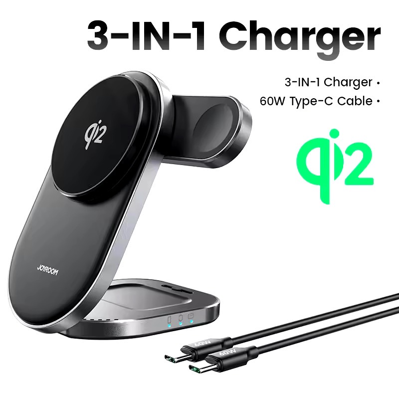 JR-W17 Qi2 3-IN-1 WIRELESS CHARGER