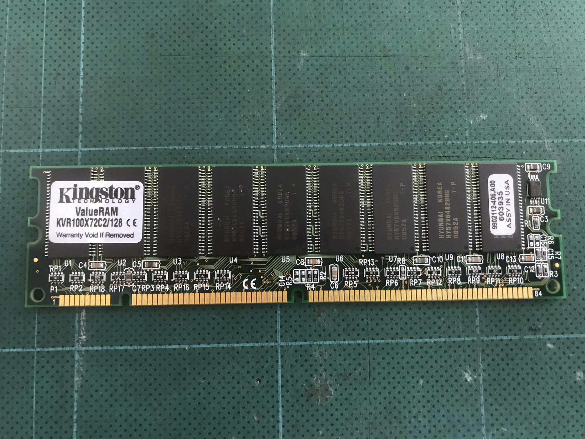 Kingston 128MB PC100 ECC DIMM CL2 Memory / KVR100X72C2/128 // (USED) สินค้ารับประกัน โดย บริษัท อะไหล่เซิร์ฟเวอร์ จำกัด