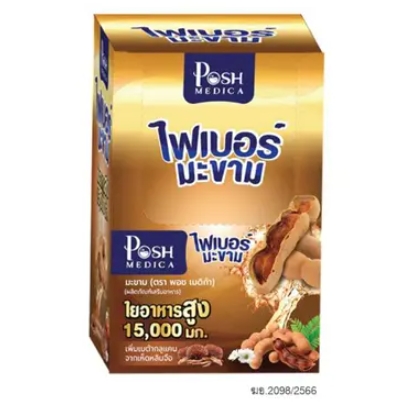 พอช เมดิก้า ไฟเบอร์ รสมะขาม 18 ก. 6 ซอง 1