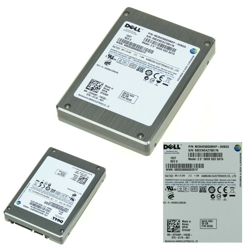 Dell 50GB SATA 3Gb/s SLC 2.5-inch Solid State Drive // 0Y949P / Y949P / MCB4E50G5MXP-0VBD3 (Used) // สินค้ารับประกัน โดย บริษัท อะไหล่เซิร์ฟเวอร์ จำกัด
