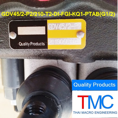 คอนโทรน2แกน4หุนมีcarry over(45-55L)(4,500Psi/310Bar)Quality Products GDV45/2-P2/210-T2-DI-FGI-KQ1-PTAB(G1/2)