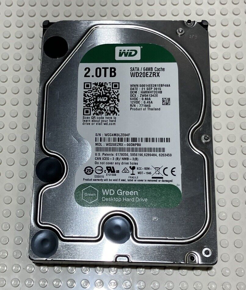 Western Digital 2TB 5.4K 6G SATA 3.5" III Desktop Hard Drive // WD20EZRX (Used) // สินค้ารับประกัน โดย บริษัท อะไหล่เซิร์ฟเวอร์ จำกัด