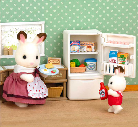 ซิลวาเนียน ตู้เย็น 2 ประตู Sylvanian Families Refrigerator Set