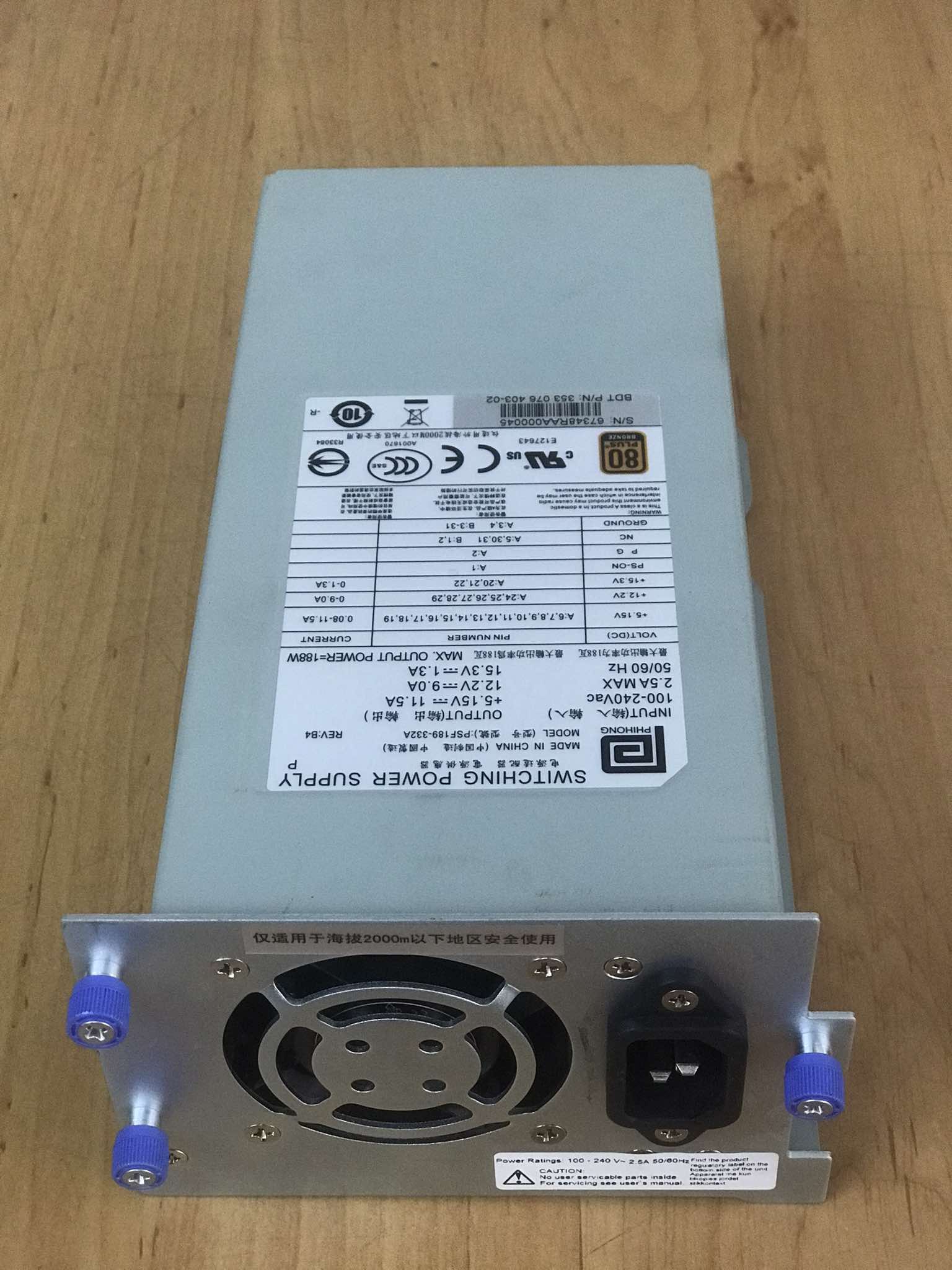 Dell 188W Switching Power Supply PSU for Power Vault TL2000 / TL4000 // 07HG1C, Model PSF189-332A, 353 076 403-02, 35P3064 (Used) // สินค้ารับประกัน โดย บริษัท อะไหล่เซิร์ฟเวอร์ จำกัด