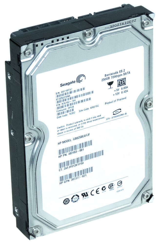 HP/Seagate 250GB 7.2K Sata II 3.5'' Hard Disk // HDD 482483-001 / GB0250EAFJF / GPN 397377-021 / ST3250310NS (Used) // สินค้ารับประกัน โดย บริษัท อะไหล่เซิร์ฟเวอร์ จำกัด
